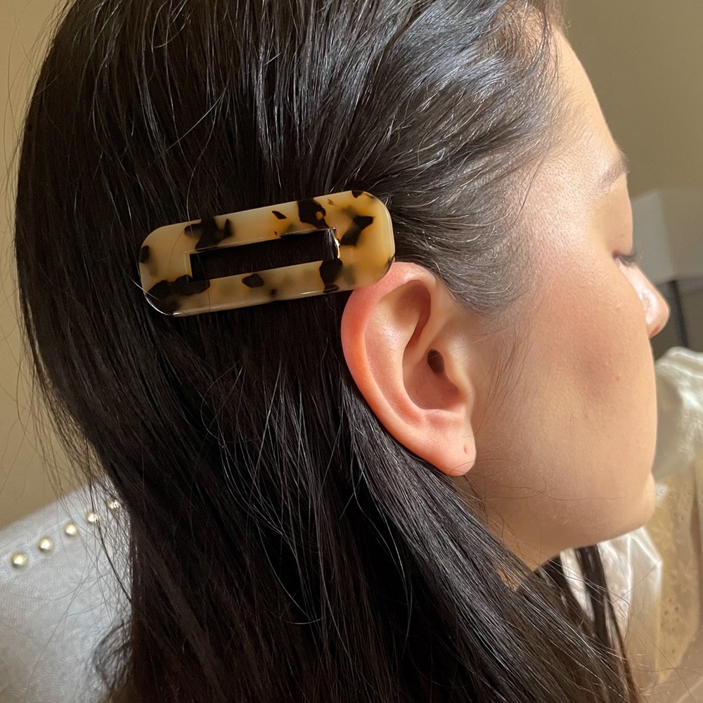 Animal Print Marbled Hair Clip